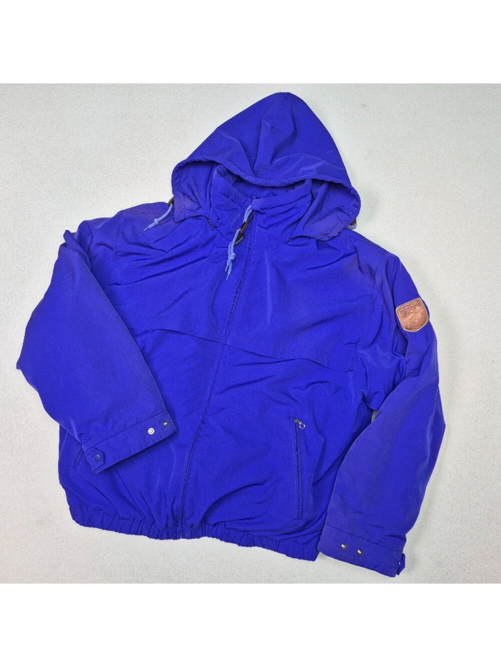 Ralph Lauren Women's Purple Vented Hooded Ski Jacket Heavy Coat Sz L 90s VTG